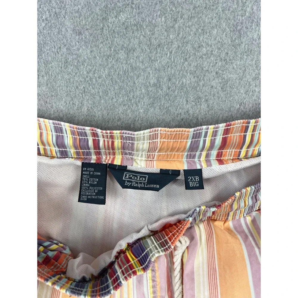 Vintage Polo Ralph Lauren Swim Trunks Short Mens 2XB Big Multicolor Mesh Lined